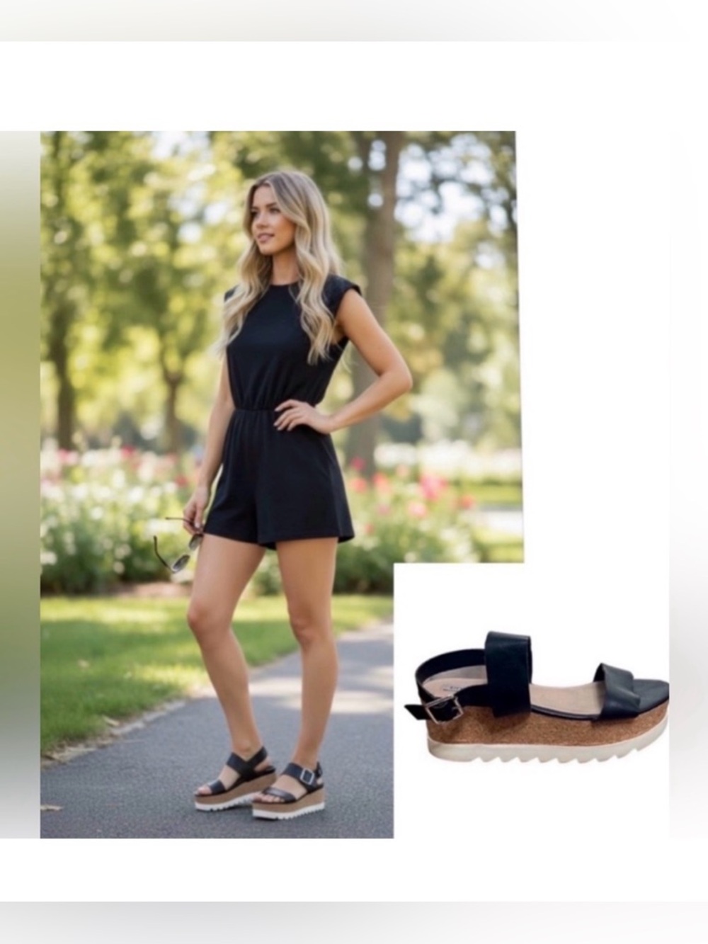 Steve Madden Sandals Krista black Leather Open Toe Casual Platform Sz 8.5